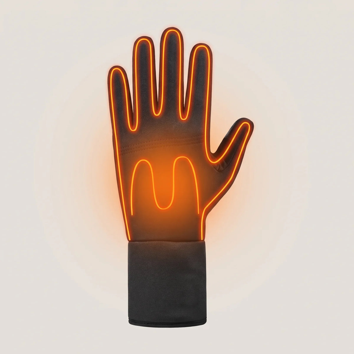 Heizzonen des Handschuhs Sattel: Wärme über Handrücken und alle fünf Finger